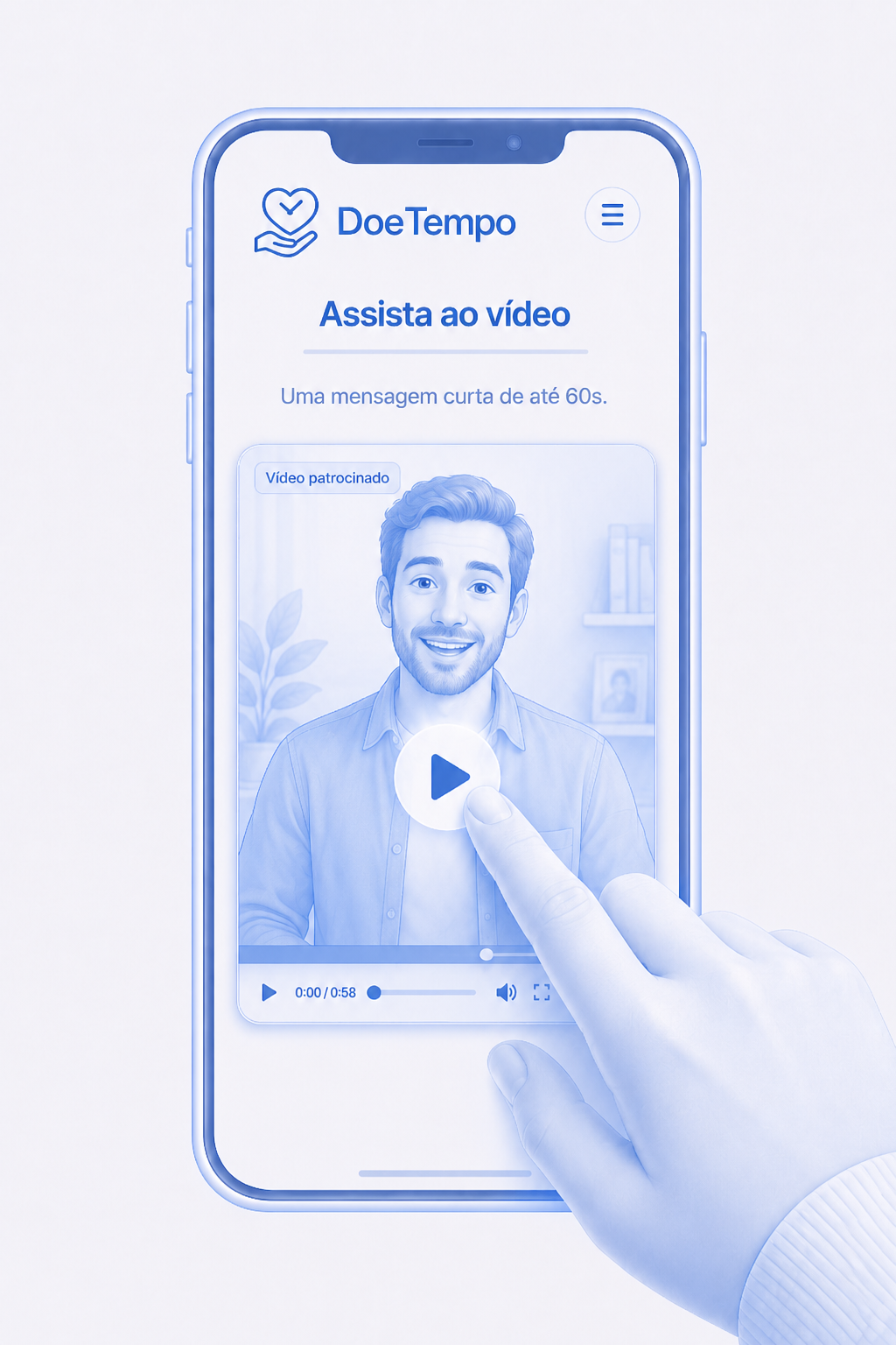 Assista ao vídeo patrocinado de até 60 segundos